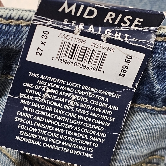 NWT Lucky Brand Mid Rise Sweet Straight Leg Jeans - Picture 9 of 12